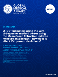 SS-OCT biometers using the Sum- of-Segments method versus using the Mean Group Refractive Index to measure axial length – how does it affect IOL power calculations?